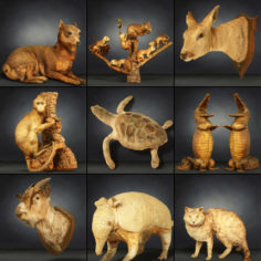 9 Animals Collection 3D Model