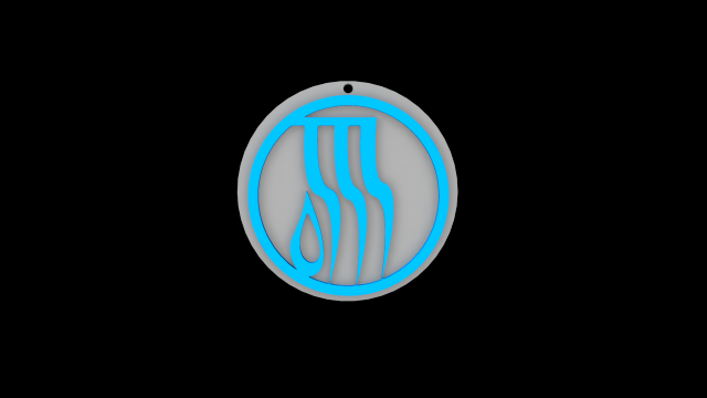 Legacy of Kain Water Glyph Symbol 3D print ready 3D Model