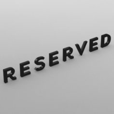 Reserved logo 3D Model