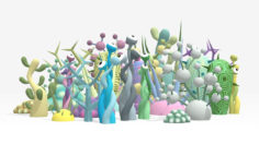 Alien Toon Plants 3D model 3D Model