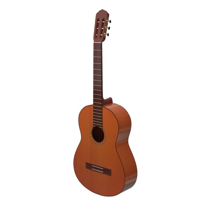 Classical acoustic guitar 3D Model