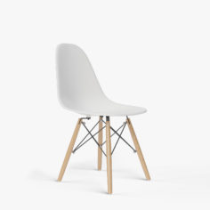Eames Molded Plastic Side Chair Dowel Base 3D model 3D Model