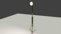 Low Poly Industrial Light 3D Model