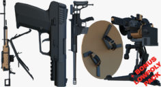 Gun Pack 9 + BONUS Pack 3D Model