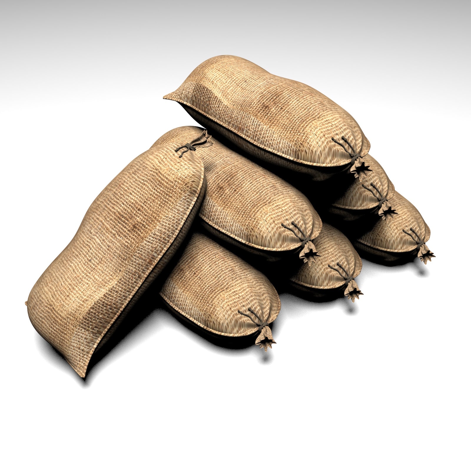 3D Burlap sack model 3D Model