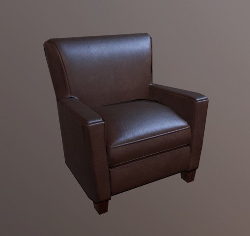 Leather armchair 3D Model