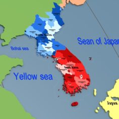 Korean Peninsula-globe 3D Model