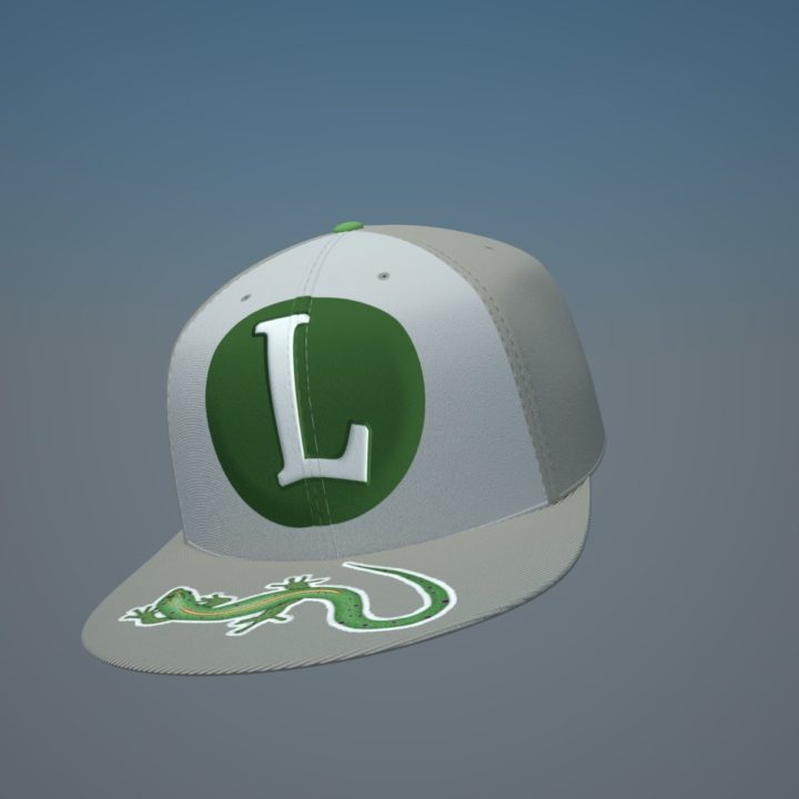 3D Cap with lizard 3D Model