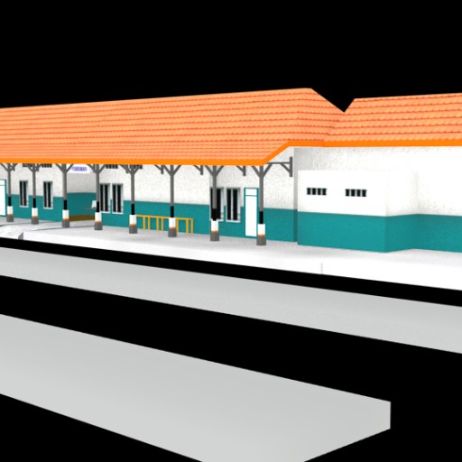 Pegaden Baru Train Station						 Free 3D Model