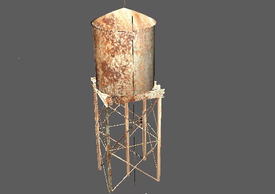 rusty water tank 3D Model
