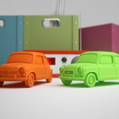 Fiat 600 Scale Model 3D Print Model