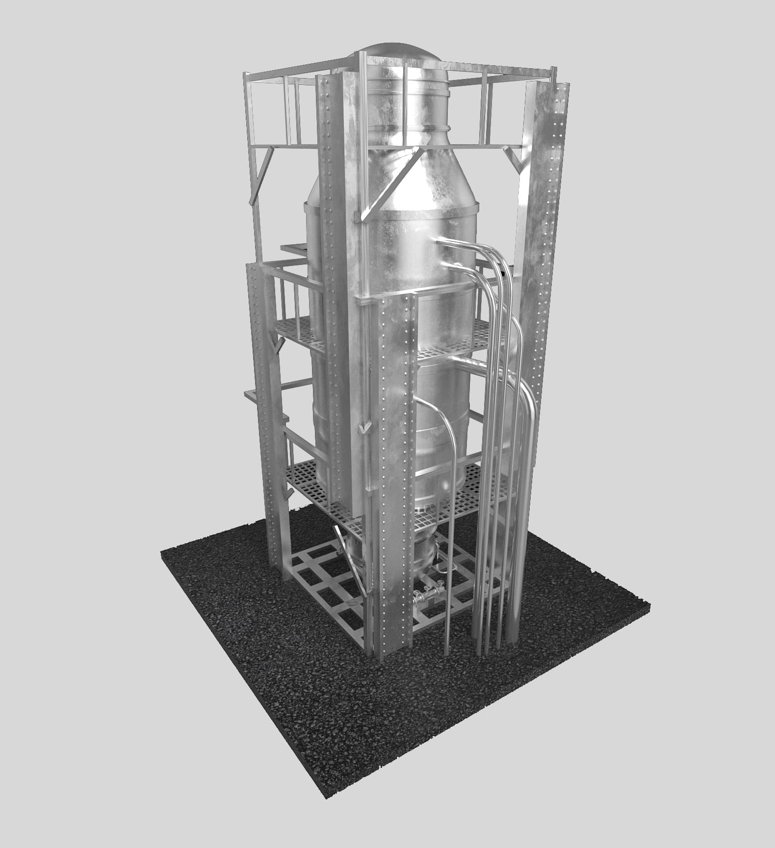 3D Oil Tank model 3D Model