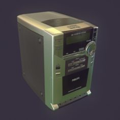 Stereo with CD Player, Tape Player 3D Model