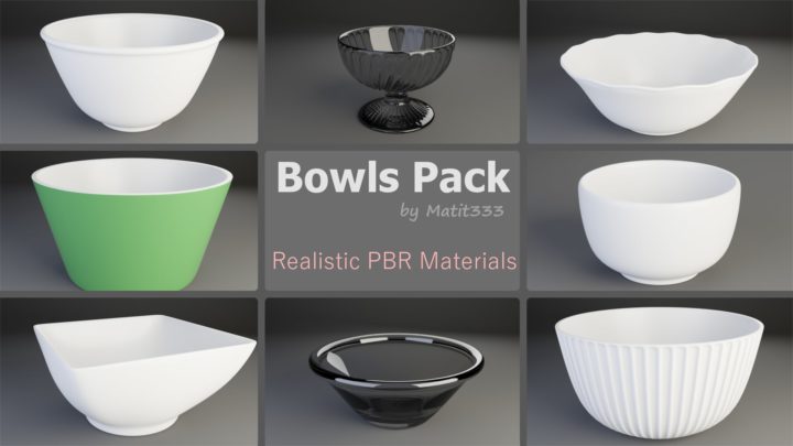 Bowls Collection 3D Model