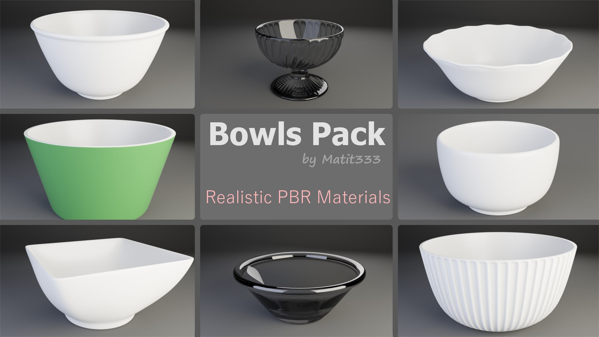 Bowls Collection 3D Model 3DHunt.co