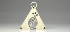 3D A Letter Pendant for Man and Women Jewelery Pendant 3D print model model 3D Model