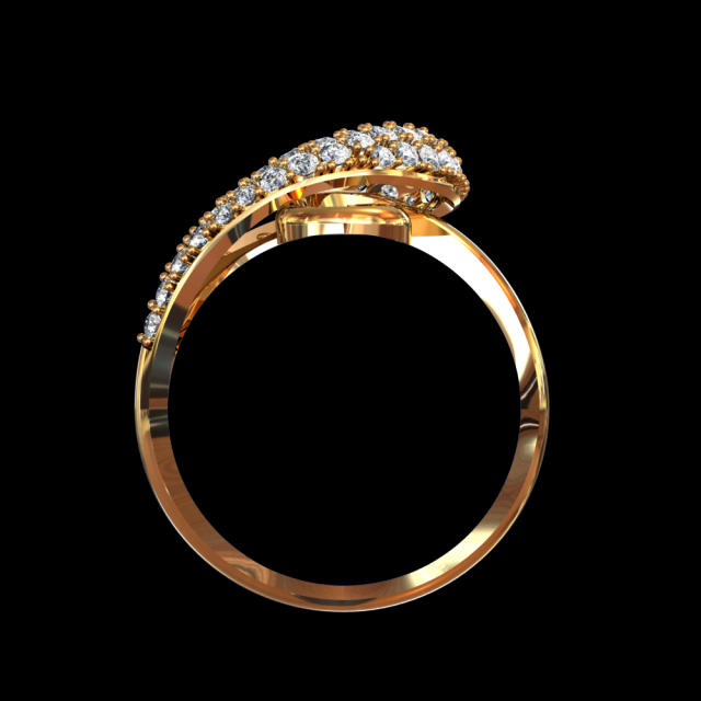 DIAMOND RING WHITE GOLD 18K 3D Model