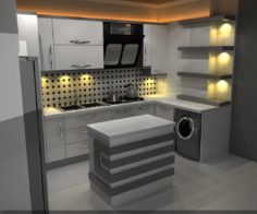 modern kitchen 1 3D Model