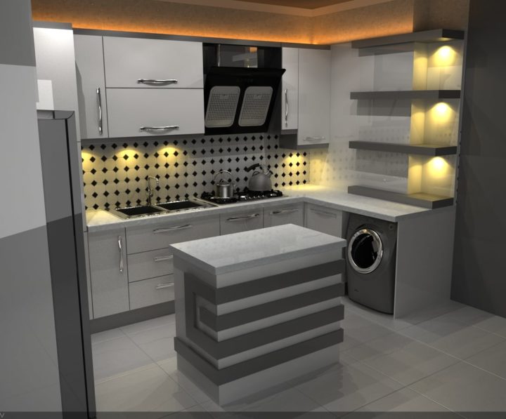 modern kitchen 1 3D Model
