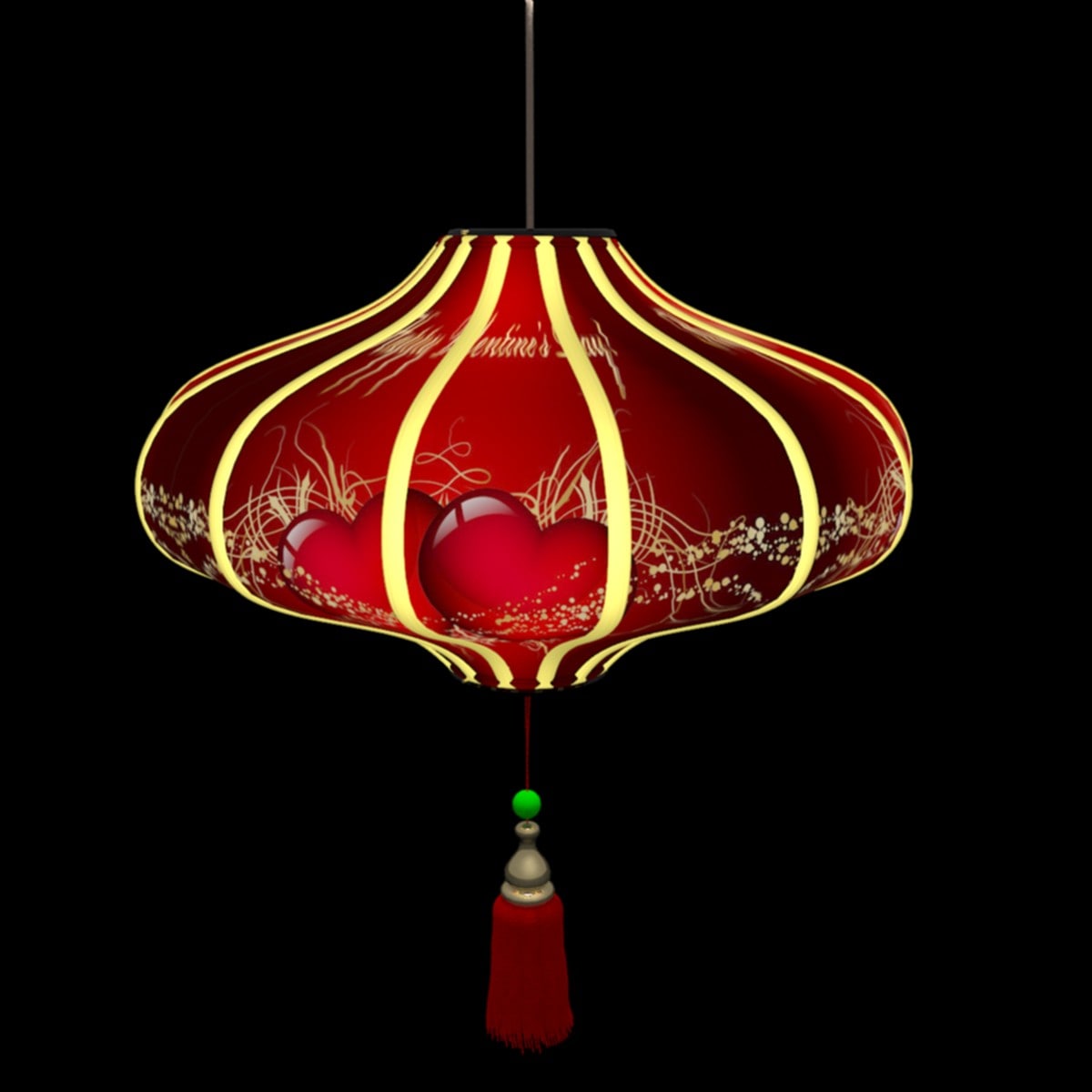 3D Chinese red lantern 3D Model