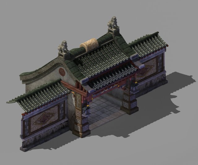 Capital city planning – House gate 3D Model