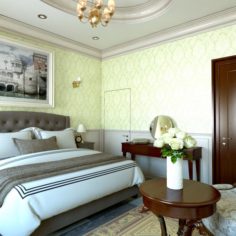 Classic Bedroom Design 3D Model