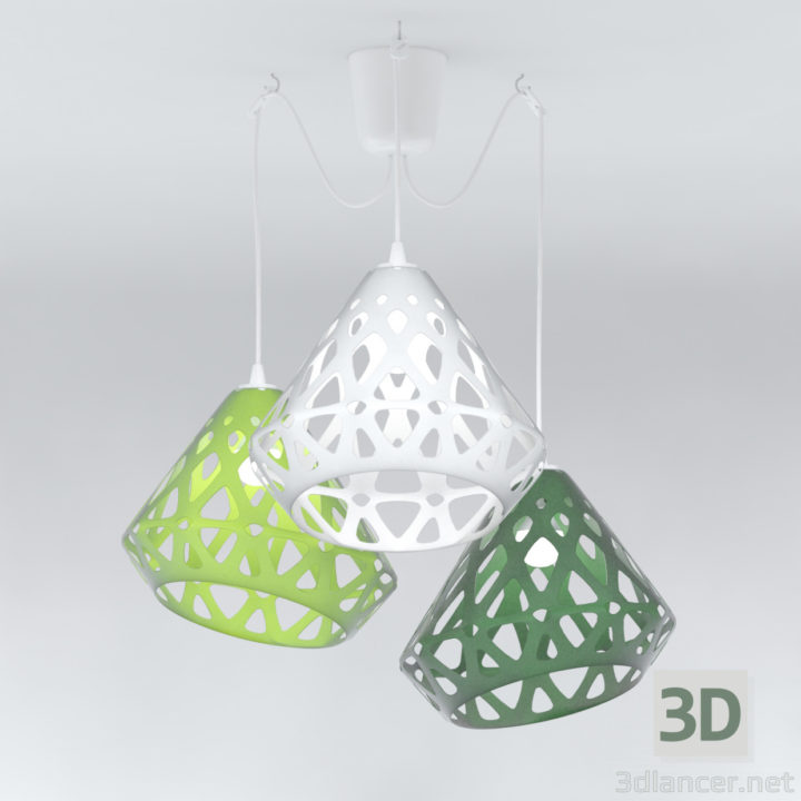 3D-Model 
Three-color ZAHA chandelier LIGHT