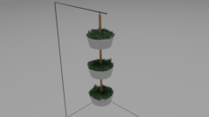 Bittergurka hang plant pot 3D Model