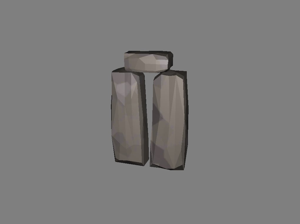 Big stone buildings 3D Model
