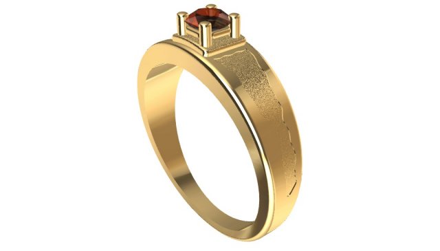 Ring with gem 3D Model