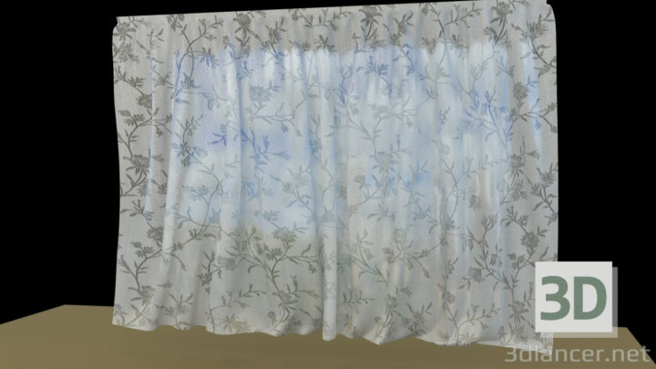 3D-Model 
Blinds-tulle with flowers