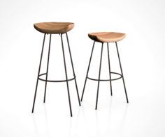 Alden Bar and Counter Stools by West Elm 3D 3D Model