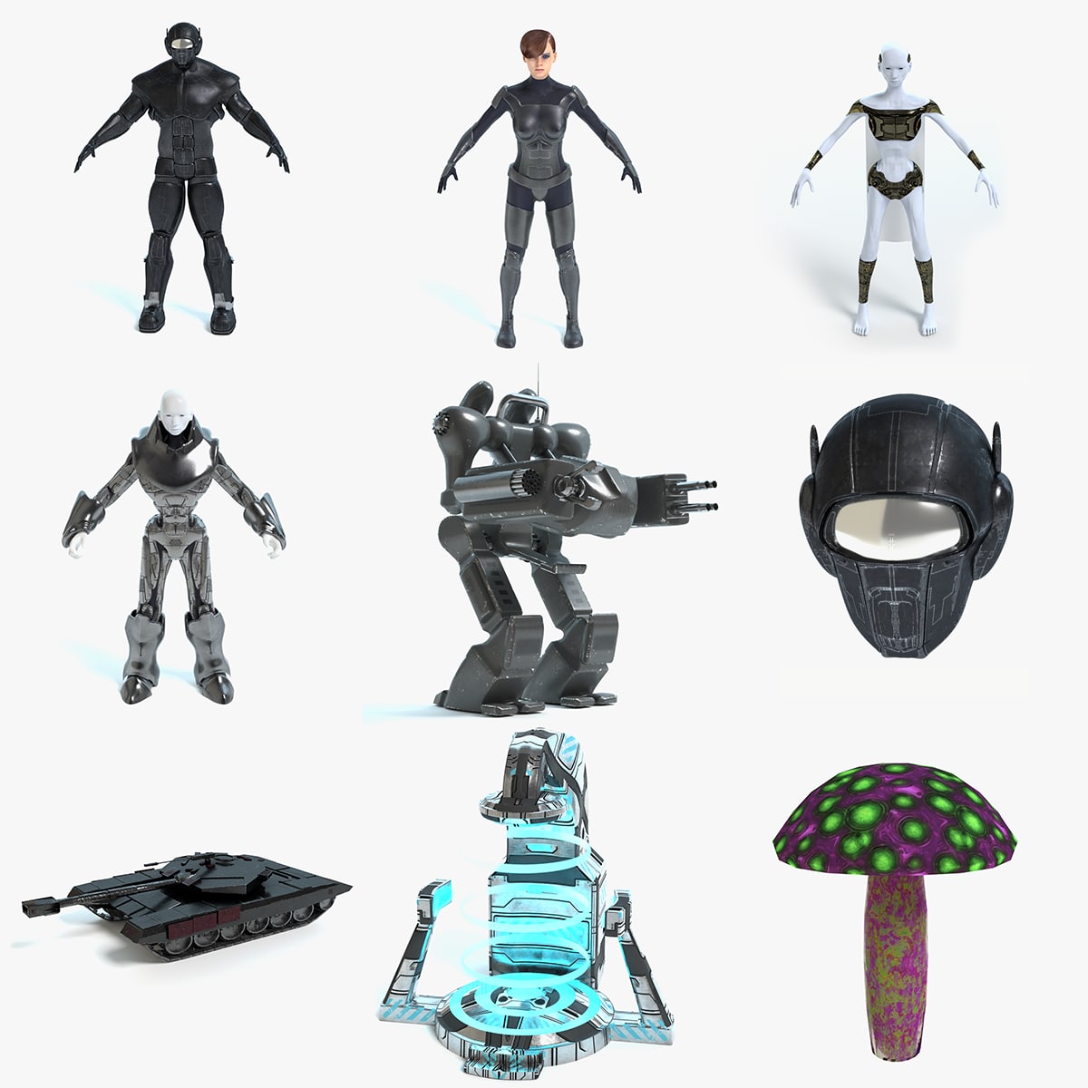 SciFi Collection 3D Model