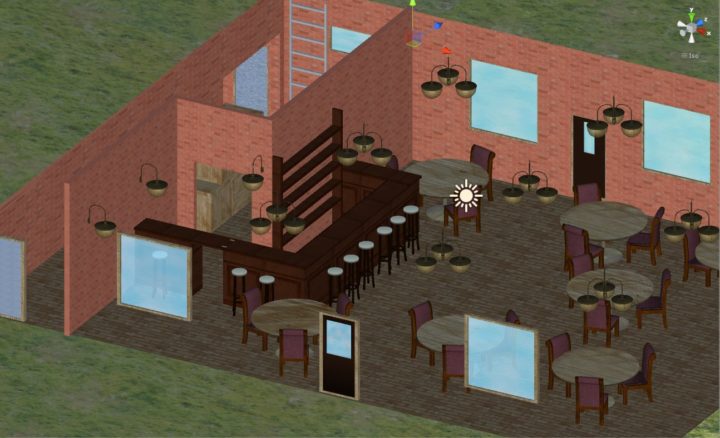 Pub building (Interior & Exterior) 3D model 3D Model