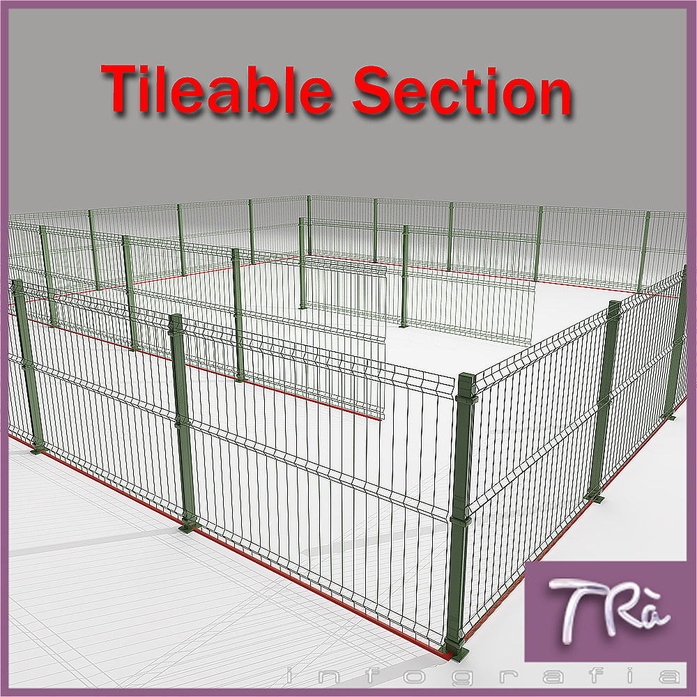FENCE BRICOFAX TILEABLE 3D Model