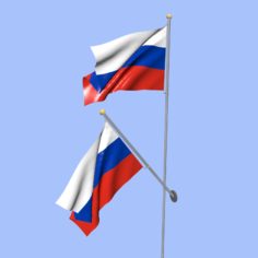 3D Russia Flag 3D Model