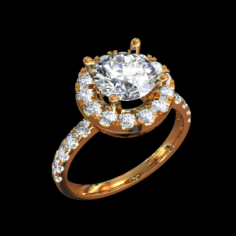 GOLD18K DIAMOND RING 3D Model