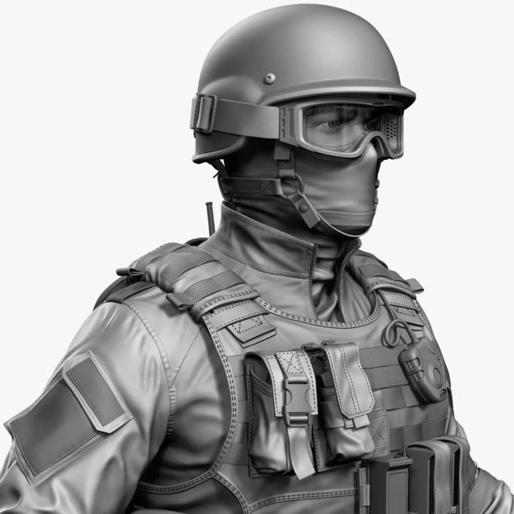 Police Special Force Officer Zbrush 3D Model