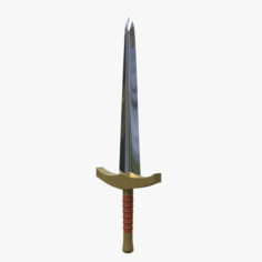 3D Short Sword – Wood 3D Model