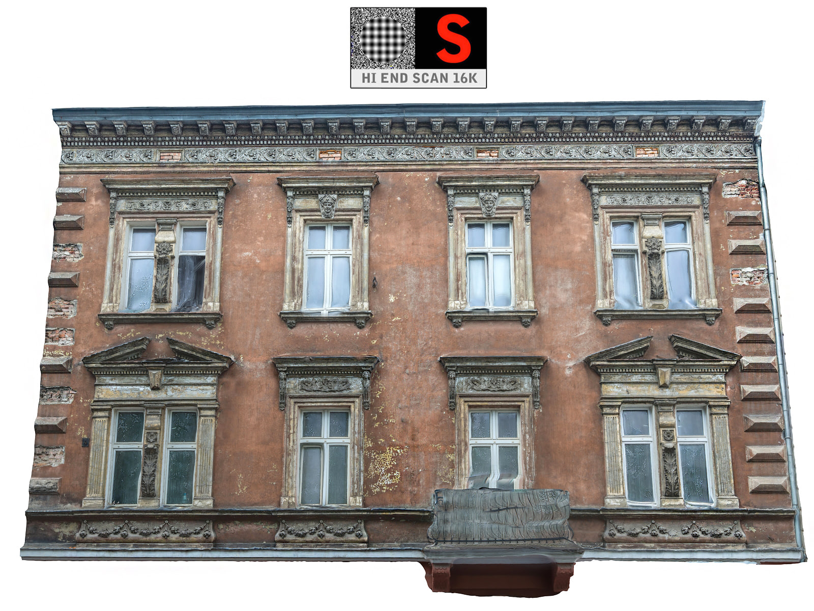 3D Street Facade 16K 3D Model