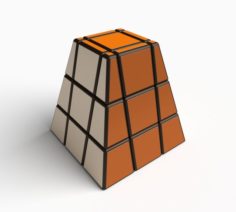 Rubik style pyramid cube puzzle 3D Model