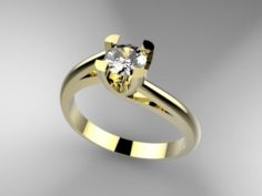 Engagement ring printable Ring003 3D Model