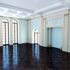 Classic Blue Room 3D Model