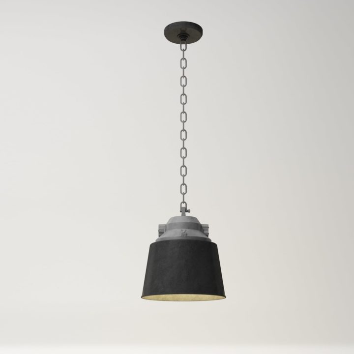 RH_European Factory Cone Pendant 3D Model