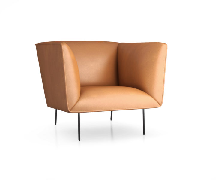 Dandy Leather Lounge Chair by Blu Dot 3D Model
