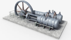 3D Steam Engine 3D Model