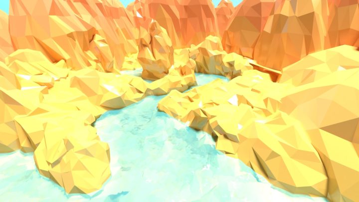 3D cartoon canyon 3D Model