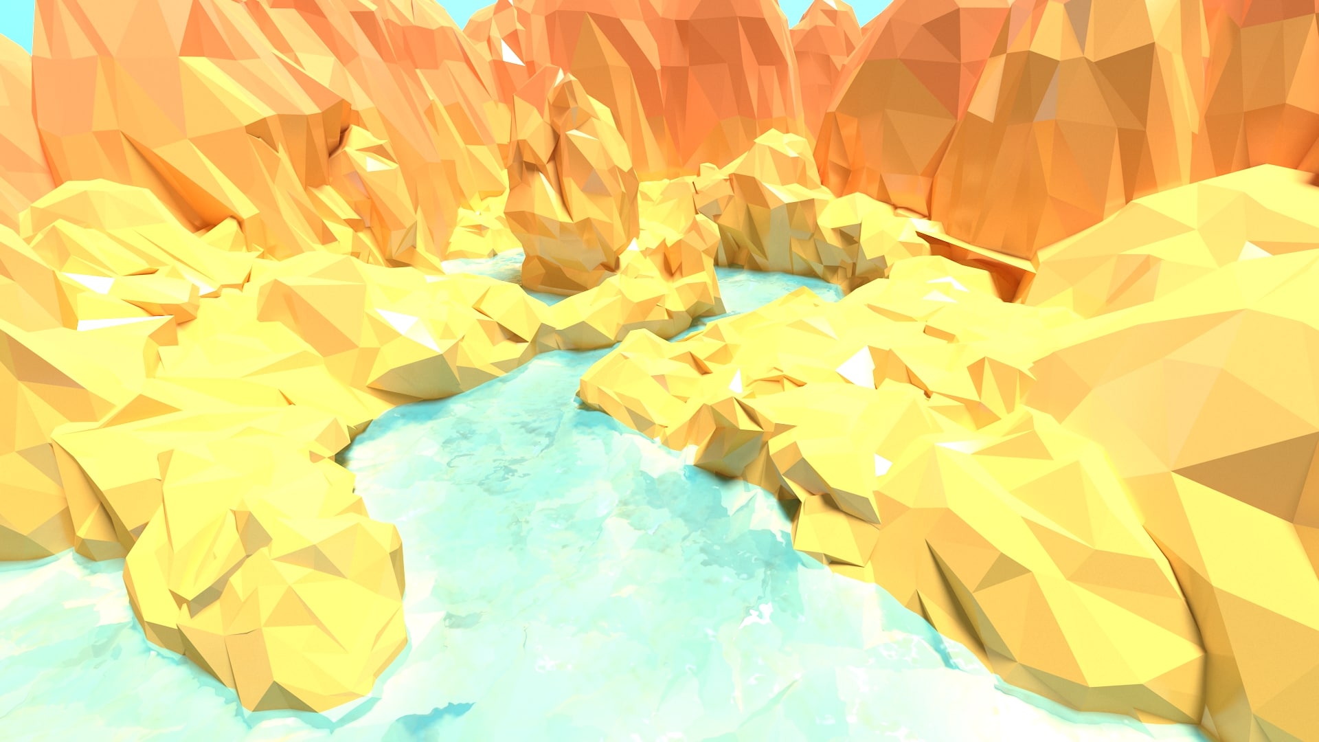 3D cartoon canyon 3D Model