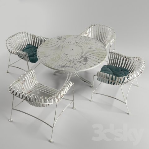 Rusty table 3D Model