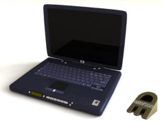 3D HP Laptop Computer 3D Model
